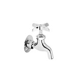 Elkay Commercial Service/ Utility Single Hole Wall Mount Faucet with Plain End -Chrome - LK69CP