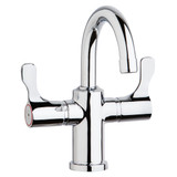Elkay Single Hole 8-5/8" Deck Mount Faucet with Gooseneck Spout Twin Lever Handles -Chrome - LKD20888C