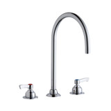 Elkay 8" Widespread Laminar Flow Faucet with 8" Gooseneck Spout 2" Lever Handles -Chrome - LK800LGN08L2