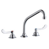 ELKAY  LK800HA08T4 8" Centerset with Concealed Deck Faucet with 8" High Arc Spout 4" Wristblade Handles -Chrome