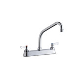 ELKAY  LK810HA08L2 8" Centerset with Exposed Deck Faucet with 8" High Arc Spout 2" Lever Handles -Chrome