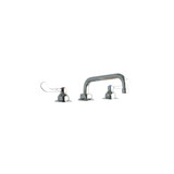 ELKAY  LK800TS08T4 8" Centerset with Concealed Deck Faucet with 8" Tube Spout 4" Wristblade Handles -Chrome