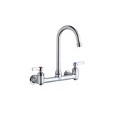 ELKAY  LK940GN05L2H Scrub/Handwash 8" Centerset Wall Mount Faucet with 5" Gooseneck Spout 2" Lever Handles 1/2in Offset Inlets