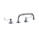 Elkay 8" Widespread Faucet with 10" Arc Tube Spout 4" Wristblade Handles -Chrome - LK800AT10T4