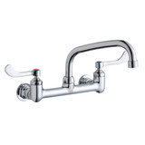 Elkay Foodservice 8" Centerset Wall Mount Faucet with 8" Arc Tube Spout 4" Wristblade Handles 1/2in Offset Inlets - LK940AT08T4H