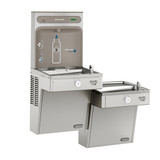 Elkay ezH2O Bottle Filling Station, & Bi-Level High Efficiency Vandal-Resistant Cooler, Filtered Refrigerated - Stainless - LVRCGRNTL8WSK