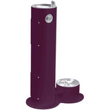 ELKAY  4400DBFRKPUR Halsey Taylor Endura II Tubular Outdoor Drinking Fountain Pedestal w/ Pet Station Non-Filtered Non-Refrigerated FR - Purple