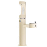 ELKAY  4420BF1UFRKBGE Halsey Taylor Endura II Outdoor HydroBoost Upper Bottle Filling Station Bi-Level Pedestal Non-Filtered Non-Refrigerated FR - Beige