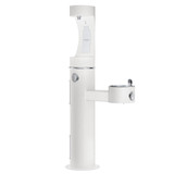 ELKAY  4420BF1UFRKWHT Halsey Taylor Endura II Outdoor HydroBoost Upper Bottle Filling Station Bi-Level Pedestal Non-Filtered Non-Refrigerated FR - White