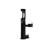 Elkay Outdoor ezH2O Upper Bottle Filling Station Bi-Level, Pedestal with Pet Station Non-Filtered Non-Refrigerated - Black - LK4420BF1UDBBLK