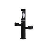 Elkay Outdoor ezH2O Upper Bottle Filling Station Tri-Level Pedestal, Non-Filtered Non-Refrigerated - Black - LK4430BF1UBLK