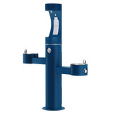 ELKAY  4430BF1UFRKBLU Halsey Taylor Endura II Outdoor HydroBoost Upper Bottle Filling Station Tri-Level Pedestal Non-Filtered Non-Refrigerated FR - Blue