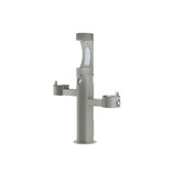 Elkay Outdoor ezH2O Upper Bottle Filling Station Tri-Level Pedestal, Non-Filtered Non-Refrigerated FR - Gray - LK4430BF1UFRKGRY