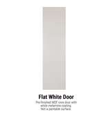 Iron-A-Way Ironing Center - 42 Inch Built In Swiveling Ironing Board With Electric System, Light and Toggle Switch - Right Hinged Flat White Door - AE42FWU