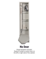Iron-A-Way Ironing Center - 42" Built In Ironing Board With Electric System, Light, and Toggle Switch - No Door - E42NDU