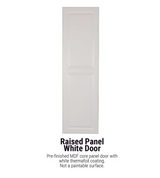 Iron-A-Way Ironing Center - 42" Built In Ironing Board With Electric System, Light, and Toggle Switch - Right Hinged Raised White Door - E42RWU