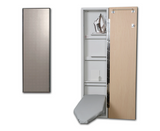Iron-A-Way Ironing Center - 46" Built In Fixed Position Ironing Board With Storage - Left Hinged Mirror Door - Non Electric