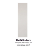 Iron-A-Way Ironing Center - 42 Inch Built-In Swiveling Ironing Board With Electric System, Light and Toggle Switch - Left Hinged Flat White Door - AE42FWU-L