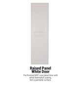 Iron-A-Way Ironing Center - 42 Inch Built-In Swiveling Ironing Board With Electric System, Light and Toggle Switch - Left Hinged Raised White Door - AE42RWU-L