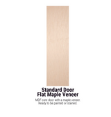Iron-A-Way Ironing Center - 42 Inch Built-In Swiveling Ironing Board With Electric System, Light and Toggle Switch - Left Hinged Flat Maple Veneer Door - AE42WDU-L