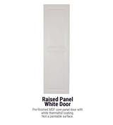 Iron-A-Way Electric Ironing Center - Built In Swiveling 46" Ironing Board with Light and Toggle Switch - Left Hinged Raised White Door - AE46RWU-L