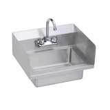 ELKAY  EHS-18-SSX Stainless Steel 18" x 14-1/2" x 11" 18 Gauge Hand Sink with Dual Side Splashes and Faucet