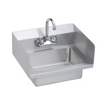 Elkay Stainless Steel 18" x 14-1/2" x 11" 18 Gauge Hand Sink with Dual Side Splashes and Faucet - EHS-18-SSX