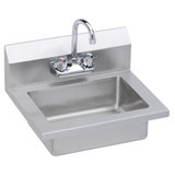 Elkay Stainless Steel 18" x 14-1/2" x 11" 18 Gauge Hand Sink with Faucet - EHS-18X