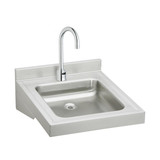 Elkay Sturdibilt Stainless Steel 19" x 23" x 4", Wall Hung Single Bowl Lavatory Sink Kit - WCL1923OSDSACC