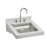 Elkay Sturdibilt Stainless Steel 19" x 23" x 4", Wall Hung Single Bowl Lavatory Sink Kit - WCL1923OSDC