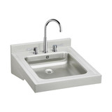 Elkay Sturdibilt Stainless Steel 19" x 23" x 4", Wall Hung Single Bowl Lavatory Sink Kit - WCLWO1923OSDC