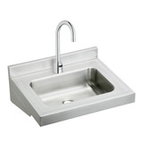 Elkay Stainless Steel 22" x 19" x 5-1/2", Wall Hung Lavatory Sink Kit - ELV2219SACC