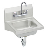 Elkay Stainless Steel 16-3/4" x 15-1/2" x 13", Single Bowl Wall Hung Handwash Sink Kit - CHS1716C