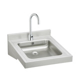 Elkay Sturdibilt Stainless Steel 19" x 23" x 4", Wall Hung Single Bowl Lavatory Sink Kit - WCLWO1923OSDSACTMC