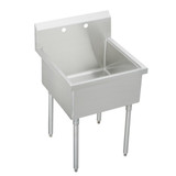 Elkay Sturdibilt Stainless Steel 27" x 27-1/2" x 14" Floor Mount, Single Compartment Scullery Sink - SS81240