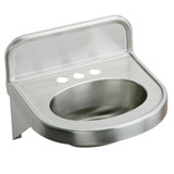 Elkay Stainless Steel 18" x 17-1/16" x 5-9/16", Wall Hung Lavatory Sink - ELV1817CS3