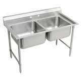 Elkay Rigidbilt Stainless Steel 47-1/4" x 29-3/4" x 12-3/4", Floor Mount, Double Compartment Scullery Sink - RNSF82362