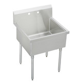Elkay Weldbilt Stainless Steel 39" x 27-1/2" x 14" Floor Mount, Single Compartment Scullery Sink - WNSF8136OF1