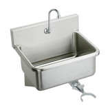 Elkay Stainless Steel 25" x 19.5" x 10-1/2", Wall Hung Single Bowl Hand Wash Sink Kit - EWS2520KC