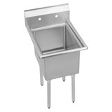Elkay Dependabilt Stainless Steel 29" x 29-13/16" x 43-3/4" 18 Gauge One Compartment Sink with Stainless Steel Legs - S1C24X24-0X