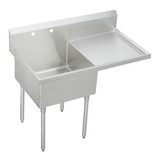 ELKAY  SS8130R0 Sturdibilt Stainless Steel 55-1/2" x 27-1/2" x 14" Floor Mount, Single Compartment Scullery Sink w/ Drainboard