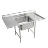 Elkay Rigidbilt Stainless Steel 33" x 29-3/4" x 12-3/4" Floor Mount, Single Compartment Scullery Sink w/ Drainboard - RNSF8124LR2