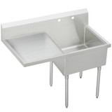 ELKAY  WNSF8124L2 Weldbilt Stainless Steel 49-1/2" x 27-1/2" x 14" Floor Mount, Single Compartment Scullery Sink with Drainboard