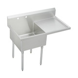 ELKAY  WNSF8124R0 Weldbilt Stainless Steel 49-1/2" x 27-1/2" x 14" Floor Mount, Single Compartment Scullery Sink with Drainboard