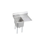 ELKAY  14-1C16X20-R-18X Dependabilt Stainless Steel 36-1/2" x 25-13/16" x 43-3/4" 16 Gauge One Compartment Sink w/ 18" Right Drainboard and Stainless Steel Legs