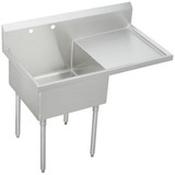 ELKAY  WNSF8130R2 Weldbilt Stainless Steel 55-1/2" x 27-1/2" x 14" Floor Mount, Single Compartment Scullery Sink with Drainboard