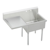 ELKAY  WNSF8136L0 Weldbilt Stainless Steel 61-1/2" x 27-1/2" x 14" Floor Mount, Single Compartment Scullery Sink with Drainboard
