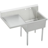 ELKAY  WNSF8136L2 Weldbilt Stainless Steel 61-1/2" x 27-1/2" x 14" Floor Mount, Single Compartment Scullery Sink with Drainboard