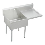 ELKAY  WNSF8136R0 Weldbilt Stainless Steel 61-1/2" x 27-1/2" x 14" Floor Mount, Single Compartment Scullery Sink with Drainboard