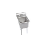 Elkay Dependabilt Stainless Steel 21" x 25-13/16" x 43-3/4" 16 Gauge One Compartment Sink with Stainless Steel Legs - 14-1C16X20-0X